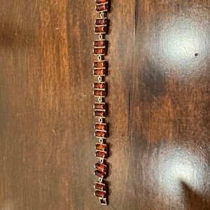 Vintage sterling silver amber bracelet